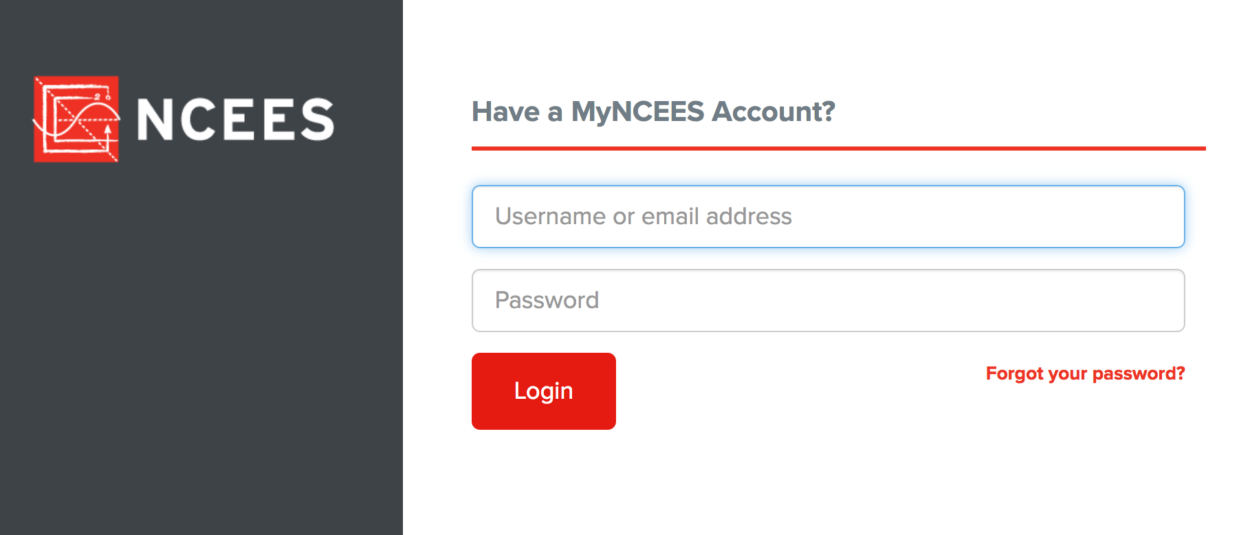 Log into MyNCEES, your source for all NCEES services
